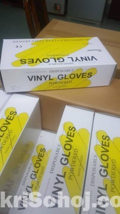 Vinyl hand gloves
